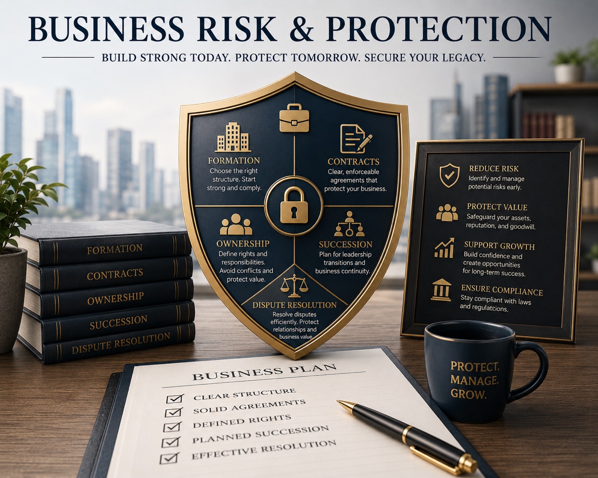 Business Risk & Protection — formation, contracts, succession & disputes